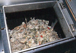 写真：生ゴミ投入（攪拌槽内部）